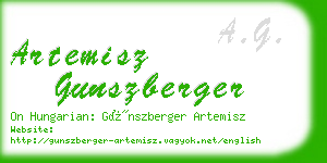 artemisz gunszberger business card